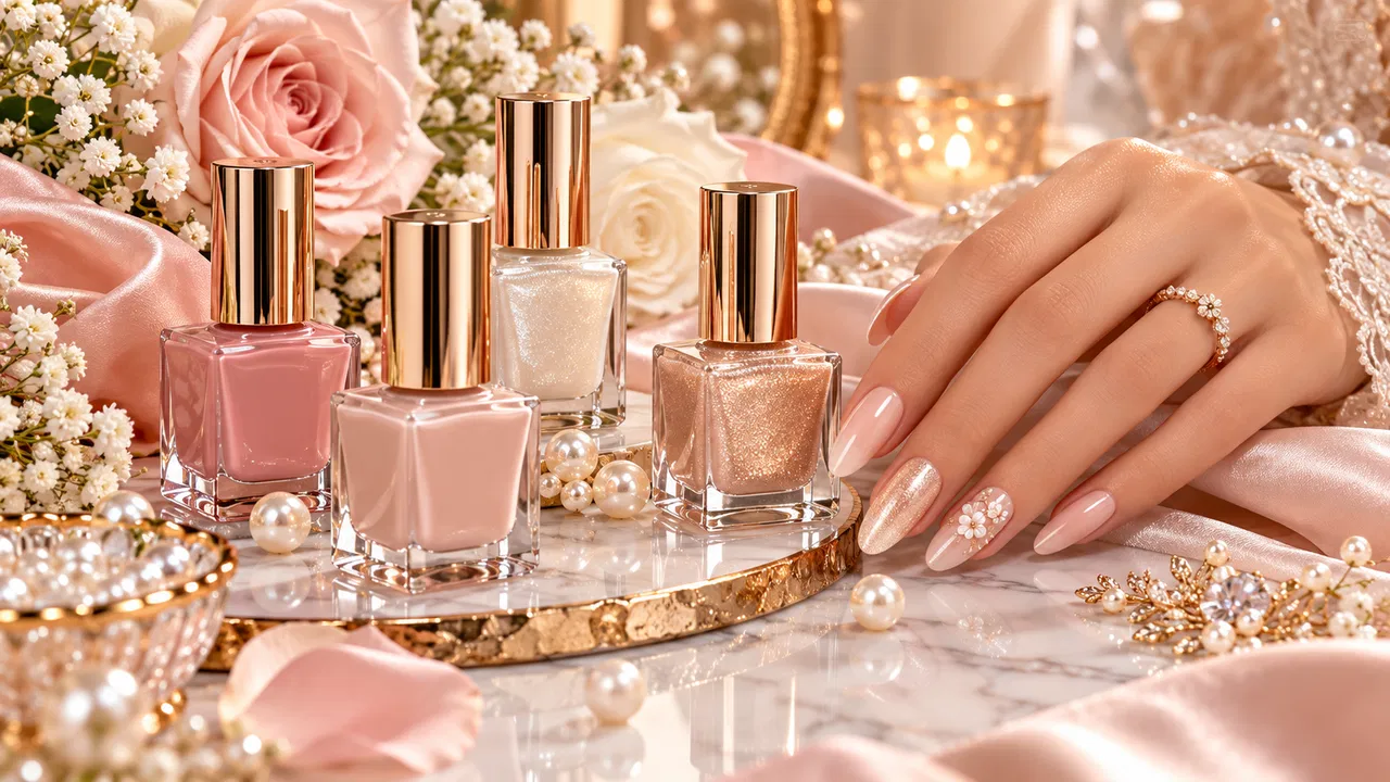 Illustrative image: Pearl Holographic Nail Polish – Iridescent Finish